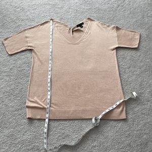Banana Republic Pale Light Pink Short Sleeve Sweater Sz M